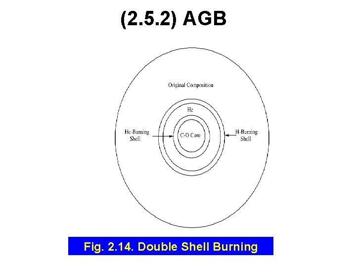 (2. 5. 2) AGB Fig. 2. 14. Double Shell Burning 