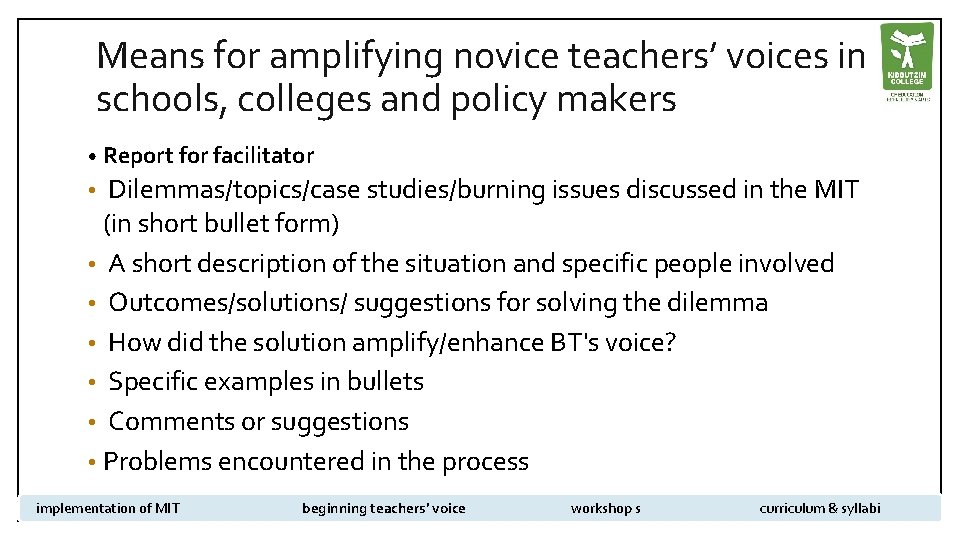 Means for amplifying novice teachers’ voices in schools, colleges and policy makers • Report
