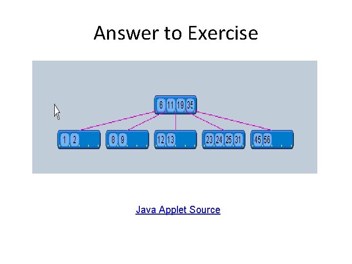 Answer to Exercise Java Applet Source 