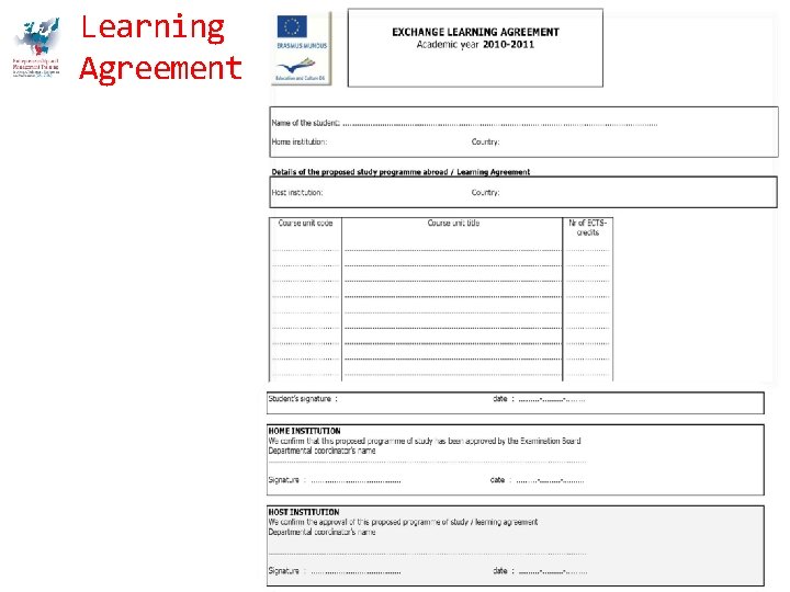 Learning Agreement 10. 9. 2020 
