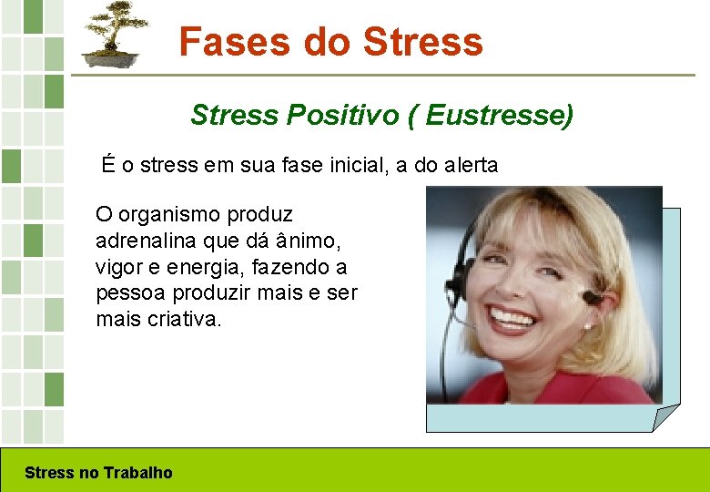 Fases do Stress Positivo ( Eustresse) É o stress em sua fase inicial, a