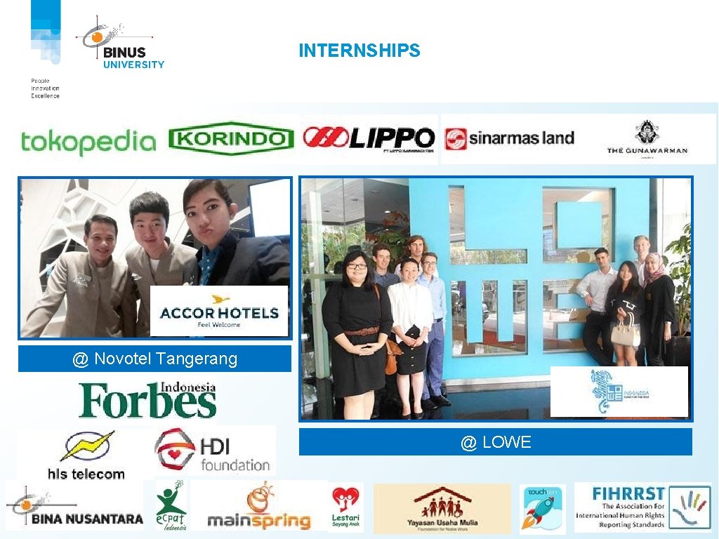 INTERNSHIPS @ Novotel Tangerang @ LOWE 