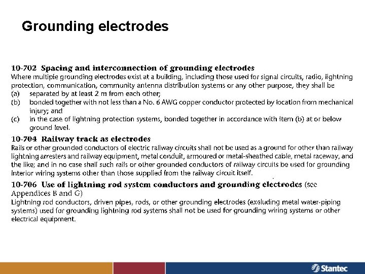 Grounding electrodes 