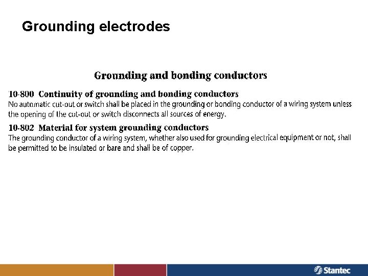 Grounding electrodes 