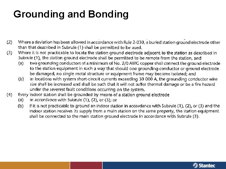 Grounding and Bonding 