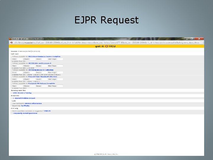 EJPR Request 9 