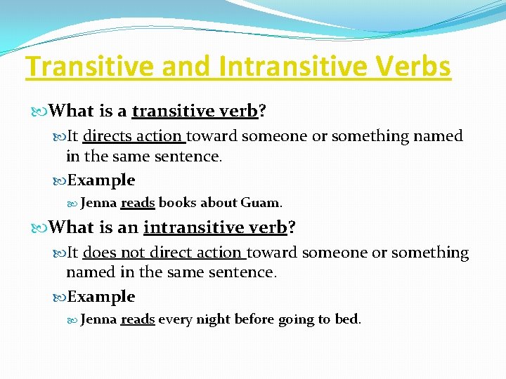 Chapter 17 Verbs Section 17 1 Action Verbs