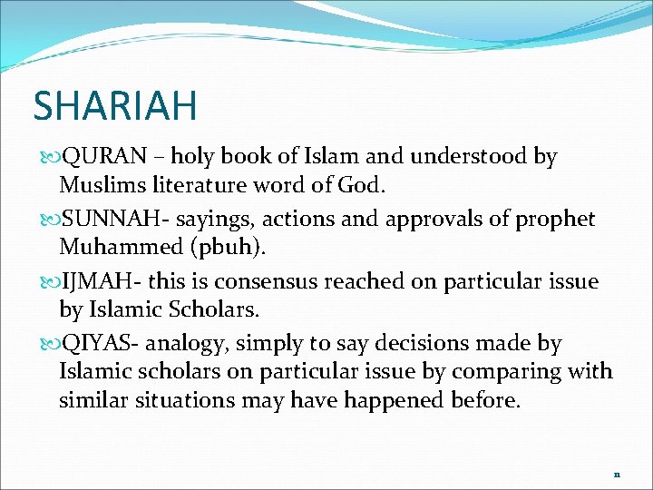 SHARIAH QURAN – holy book of Islam and understood by Muslims literature word of