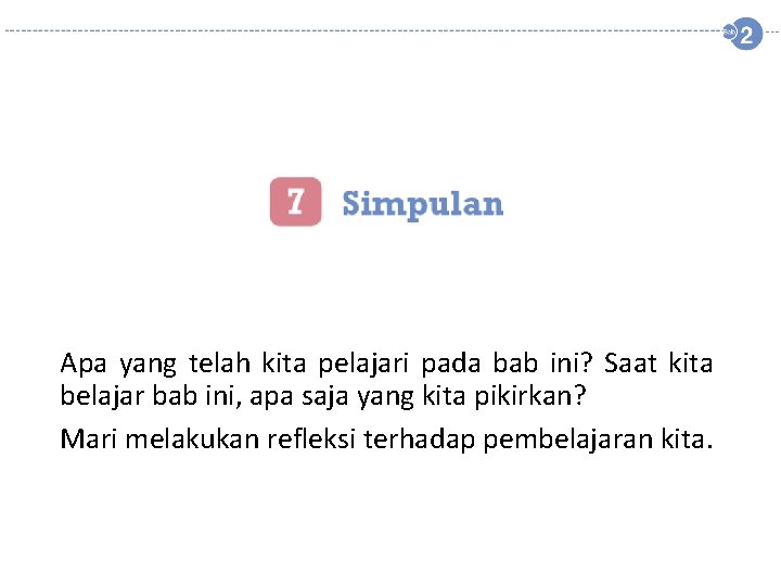Apa yang telah kita pelajari pada bab ini? Saat kita belajar bab ini, apa