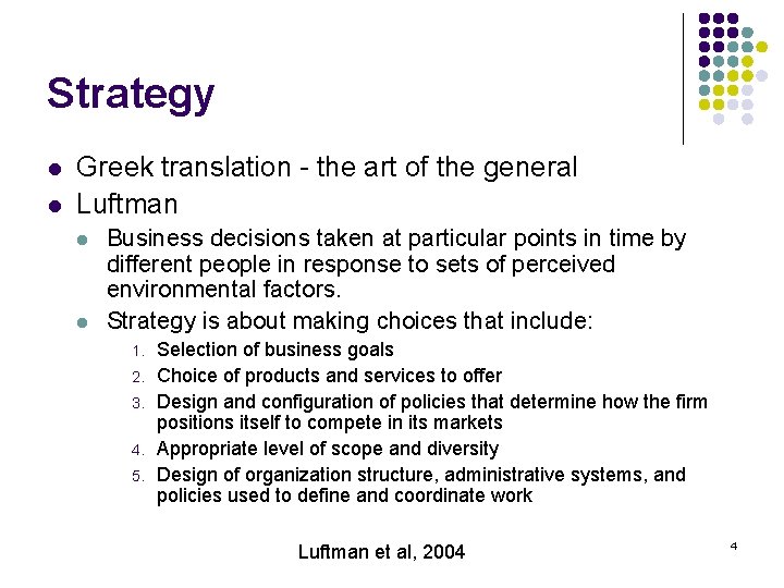 Strategy l l Greek translation - the art of the general Luftman l l