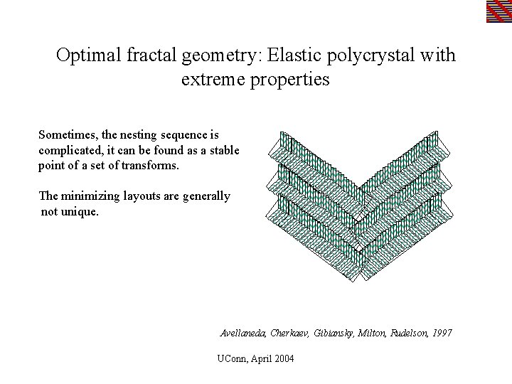 Optimal fractal geometry: Elastic polycrystal with extreme properties Sometimes, the nesting sequence is complicated,