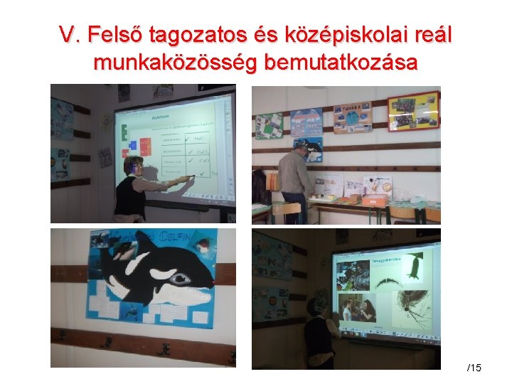 V. Felső tagozatos és középiskolai reál munkaközösség bemutatkozása /15 