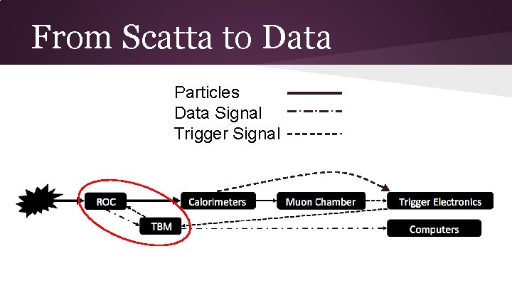 From Scatta to Data Particles Data Signal Trigger Signal 