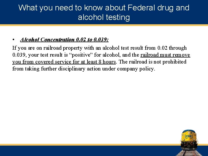 What you need to know about Federal drug and alcohol testing • Alcohol Concentration