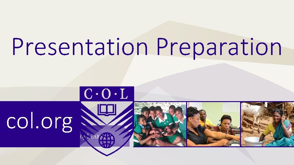 Presentation Preparation col. org 
