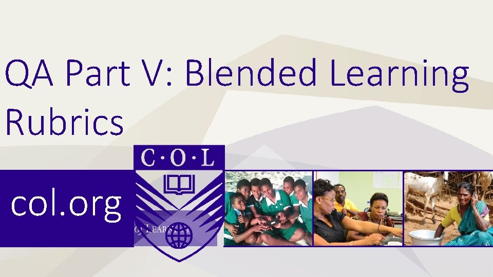 QA Part V: Blended Learning Rubrics col. org 