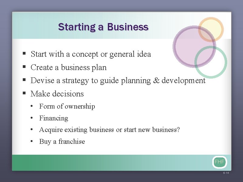 Starting a Business § § Start with a concept or general idea Create a