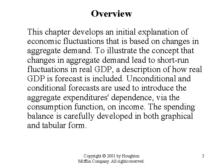 Overview This chapter develops an initial explanation of economic fluctuations that is based on Overview This chapter develops an initial explanation of economic fluctuations that is based on
