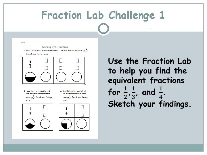 Fraction Lab Challenge 1 