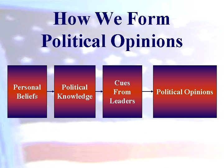 How We Form Political Opinions Personal Beliefs Political Knowledge Cues From Leaders Political Opinions