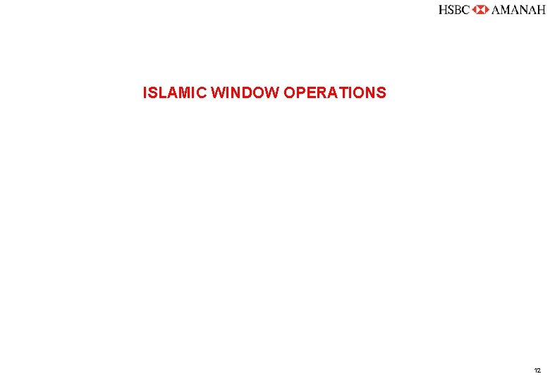 ISLAMIC WINDOW OPERATIONS 12 