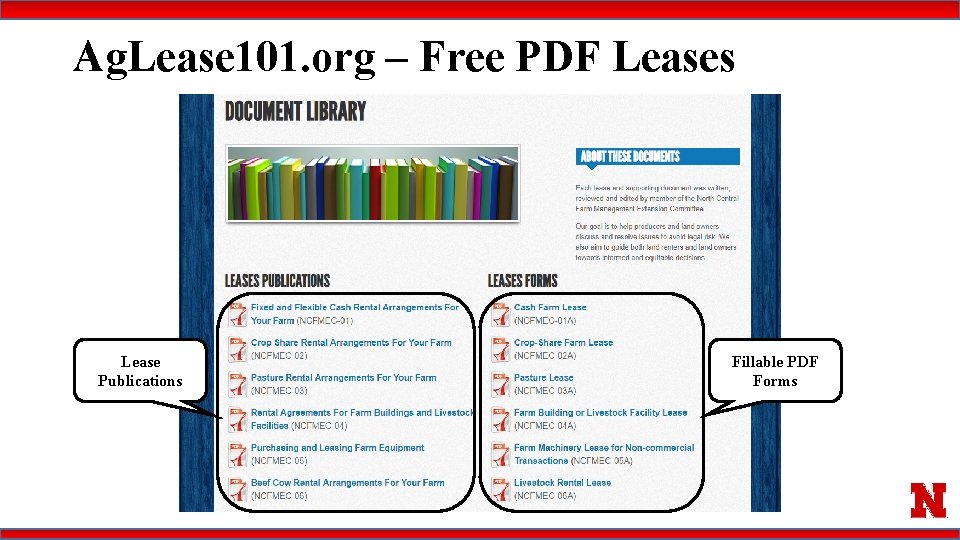 Ag. Lease 101. org – Free PDF Leases Lease Publications Fillable PDF Forms 