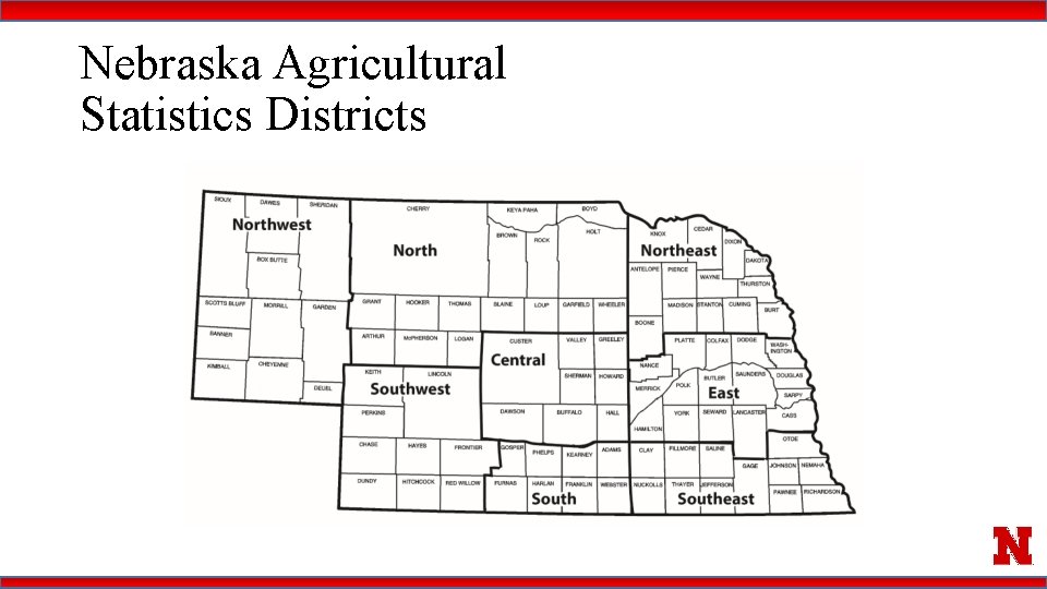 Nebraska Agricultural Statistics Districts 