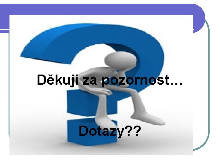 Děkuji za pozornost… Dotazy? ? 