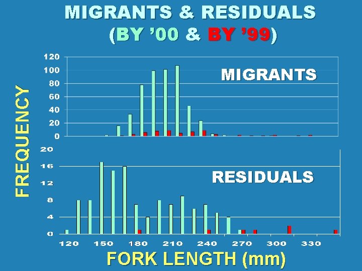 FREQUENCY MIGRANTS & RESIDUALS (BY ’ 00 & BY ’ 99) MIGRANTS RESIDUALS FORK