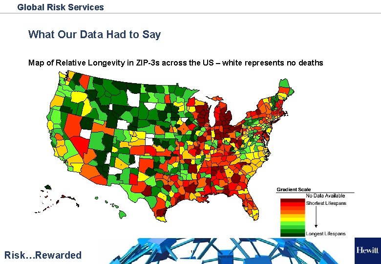Global Risk Services What Our Data Had to Say Map of Relative Longevity in