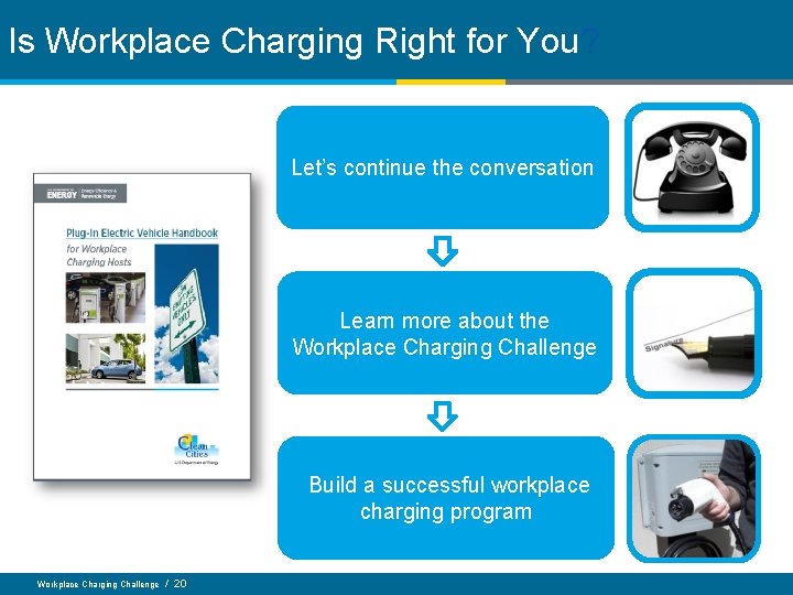 Is Workplace Charging Right for You? Let’s continue the conversation Learn more about the