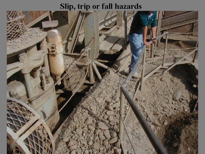 Slip, trip or fall hazards 