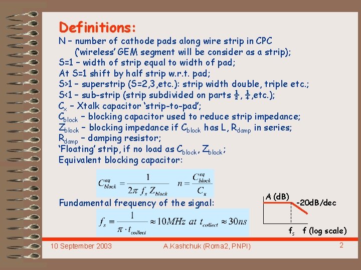 Definitions: N – number of cathode pads along wire strip in CPC (‘wireless’ GEM