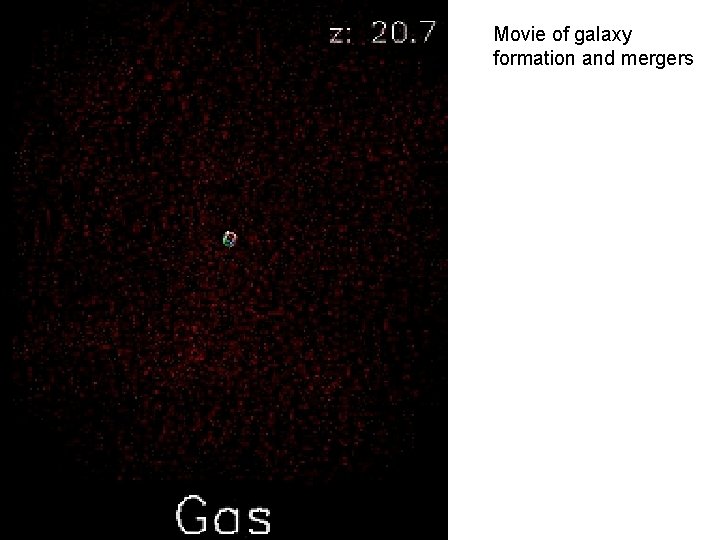 Movie of galaxy formation and mergers 