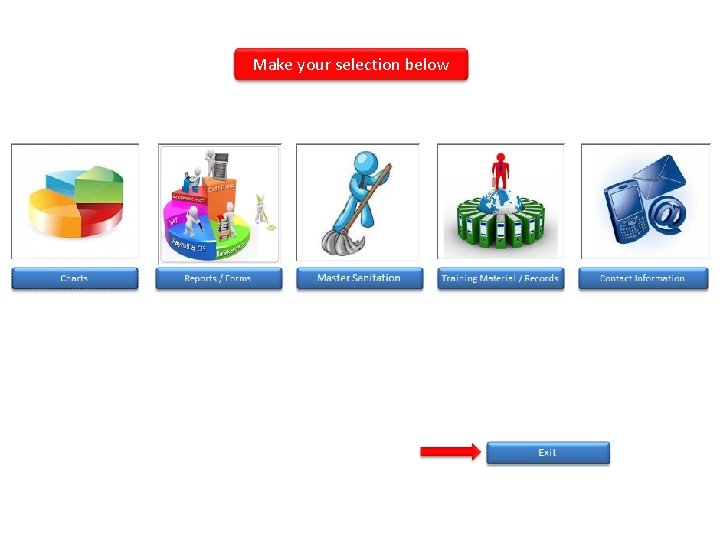 Make your selection below 