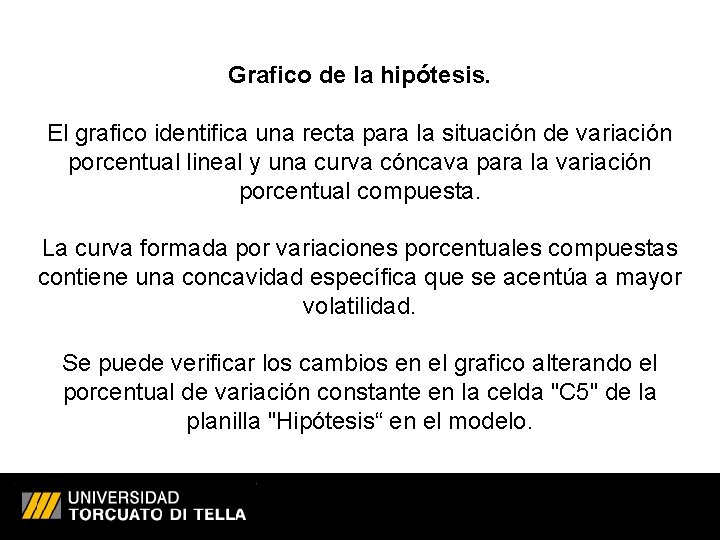 Grafico de la hipótesis. El grafico identifica una recta para la situación de variación