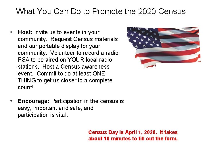 What You Can Do to Promote the 2020 Census • Host: Invite us to