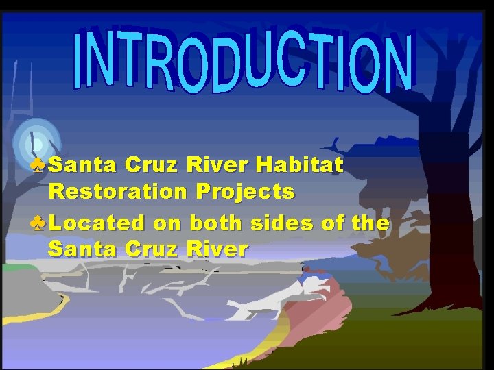 ♣ Santa Cruz River Habitat Restoration Projects ♣ Located on both sides of the