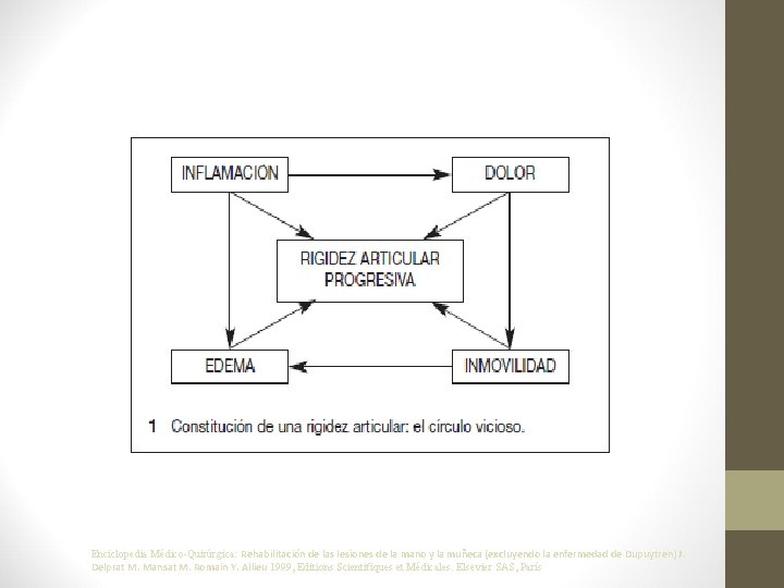 Enciclopedia Médico-Quirúrgica: Rehabilitación de las lesiones de la mano y la muñeca (excluyendo la