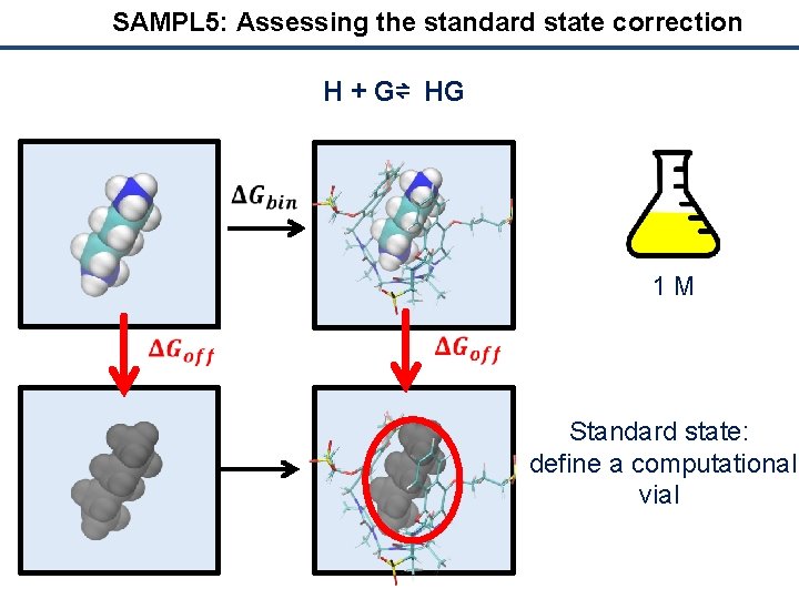 SAMPL 5: Assessing the standard state correction H + G⇌ HG 1 M Standard