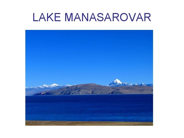 LAKE MANASAROVAR 