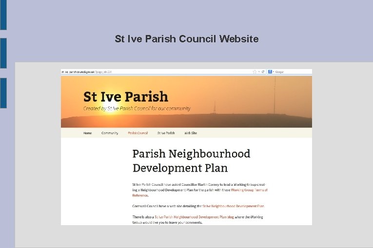 St Ive Parish Council Website 