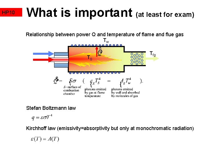 HP 10 What is important (at least for exam) Relationship between power Q and