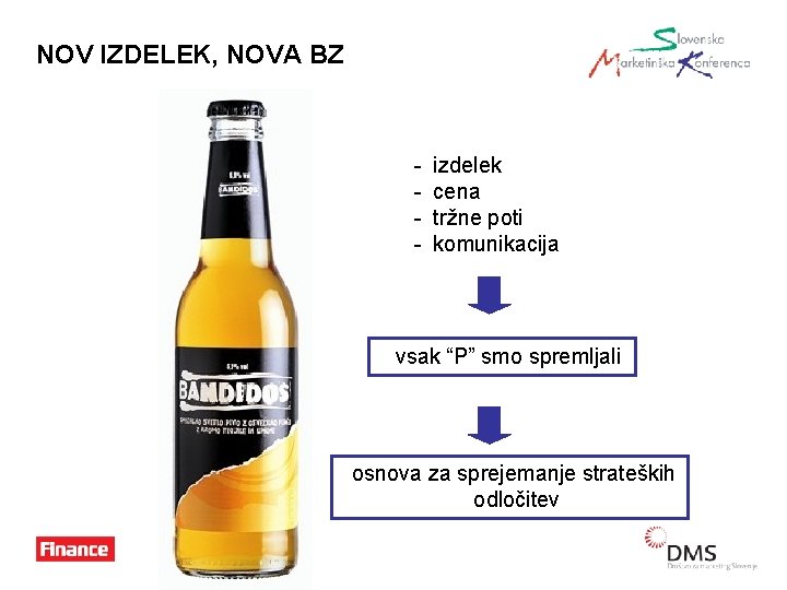NOV IZDELEK, NOVA BZ - izdelek - cena - tržne poti - komunikacija vsak