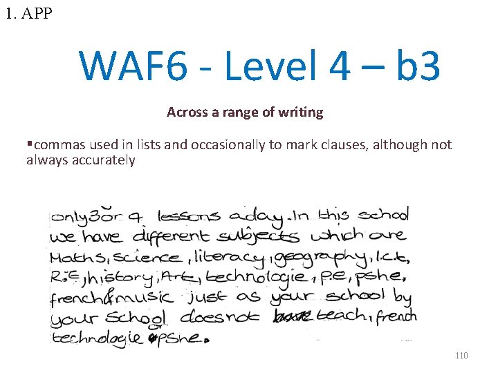 1. APP WAF 6 - Level 4 – b 3 Across a range of