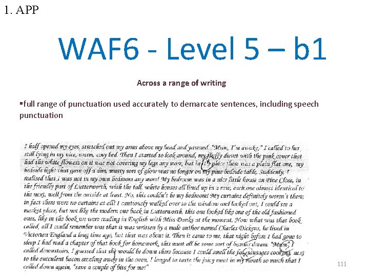 1. APP WAF 6 - Level 5 – b 1 Across a range of