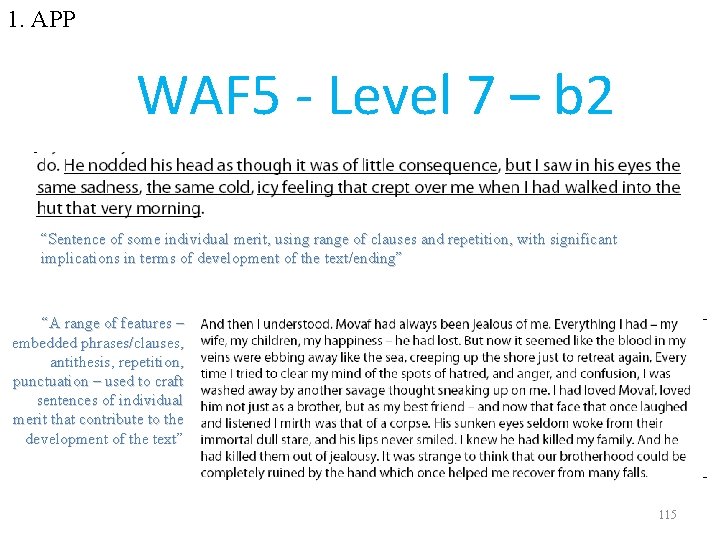 1. APP WAF 5 - Level 7 – b 2 “Sentence of some individual