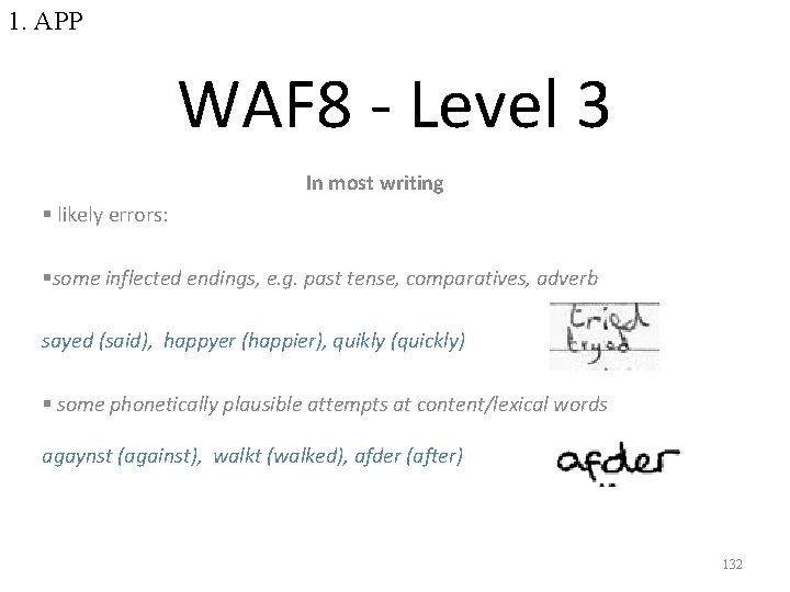 1. APP WAF 8 - Level 3 In most writing § likely errors: §some