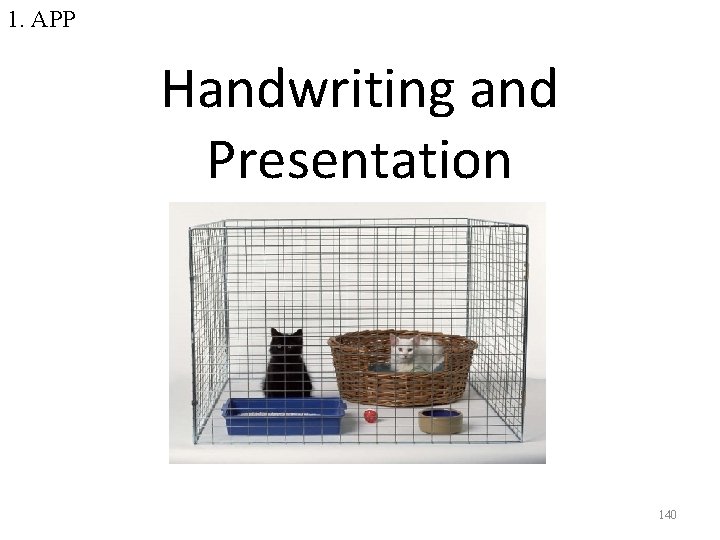 1. APP Handwriting and Presentation 140 