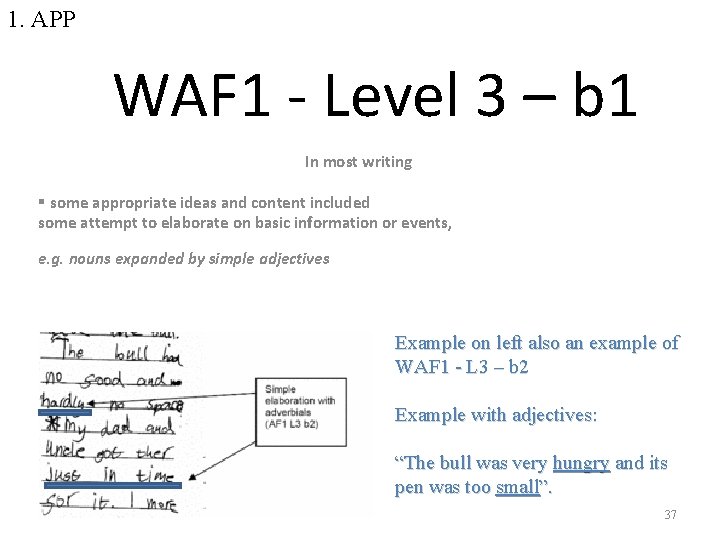 1. APP WAF 1 - Level 3 – b 1 In most writing §